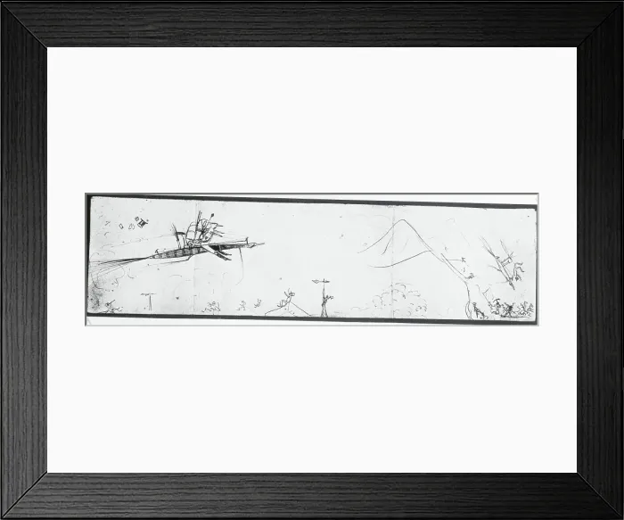 Framed Print : Drawing of Rocket Ship Framed Print : Drawing of Rocket Ship