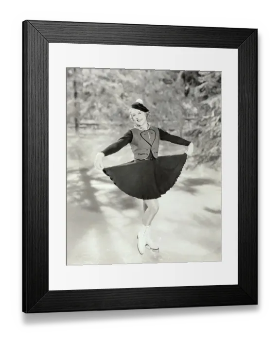 Framed Print : Sonja Hennie Wearing the Dog Day Fashions Framed Print : Sonja Hennie Wearing the Dog Day Fashions