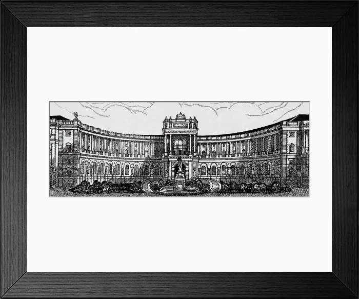 Framed Print : Ink Drawing of the Hofburg Palace Framed Print : Ink Drawing of the Hofburg Palace