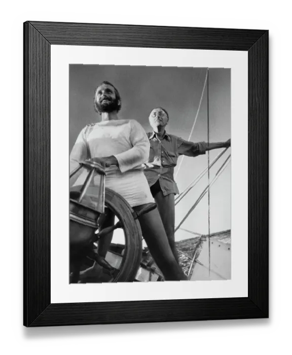 Framed Print : Jacques and Phillipe Cousteau Framed Print : Jacques and Phillipe Cousteau