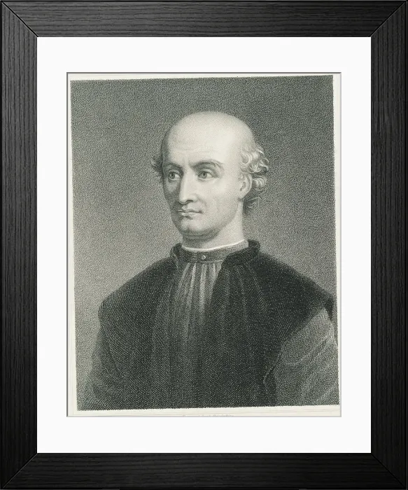 Framed Print : Engraved Portrait of Architect Donato Bramante Framed Print : Engraved Portrait of Architect Donato Bramante