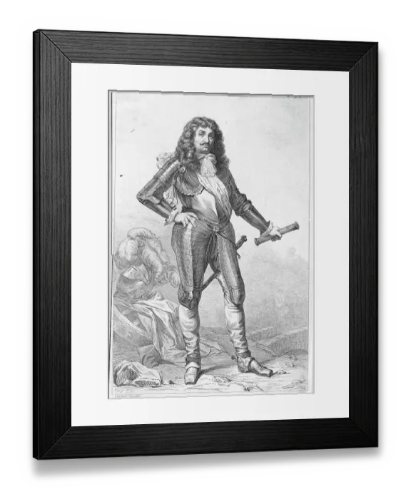 Framed Print : Clerembault, Marshall Of France / Engravin Framed Print : Clerembault, Marshall Of France / Engravin
