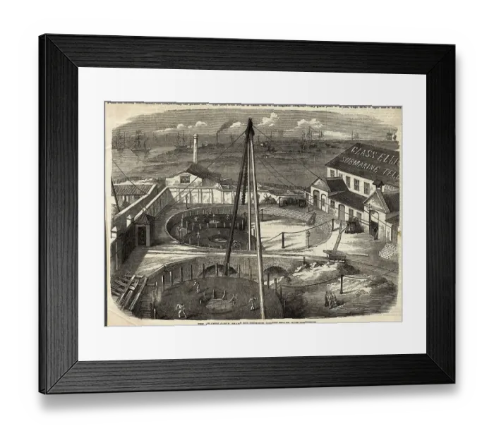 Framed Print : Atlantic Cable Being Readied for Shipping Framed Print : Atlantic Cable Being Readied for Shipping