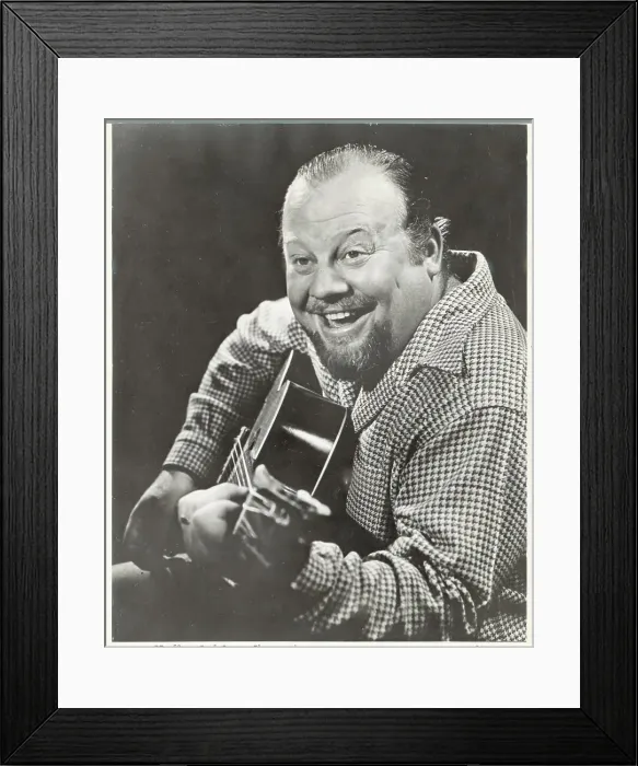 Framed Print : Burl Ives Playing the Guitar Framed Print : Burl Ives Playing the Guitar
