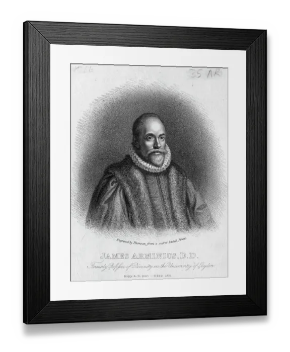 Framed Print : James Arminius Engraving Framed Print : James Arminius Engraving