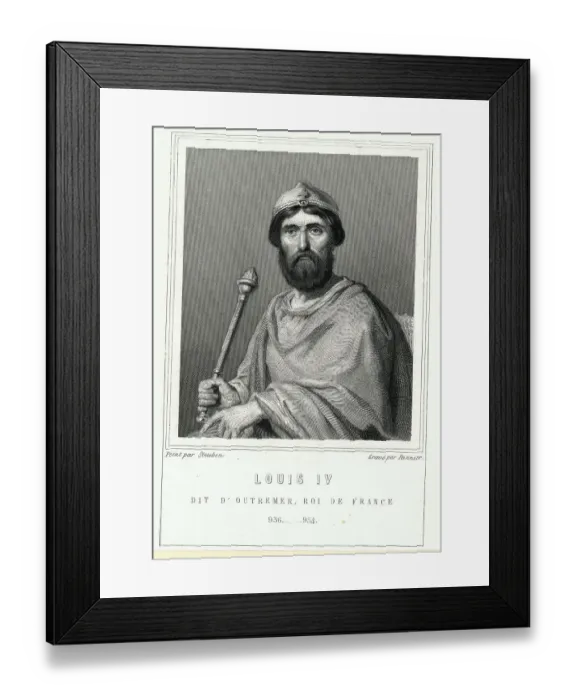 Framed Print : Louis Iv, King Of France / Engraving Framed Print : Louis Iv, King Of France / Engraving