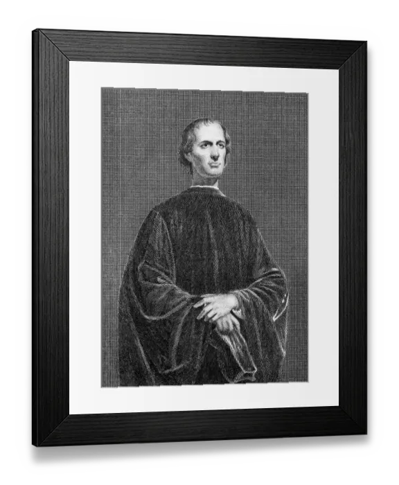 Framed Print : Portrait of Italian Politician and Writer Niccolo Machiavelli Framed Print : Portrait of Italian Politician and Writer Niccolo Machiavelli