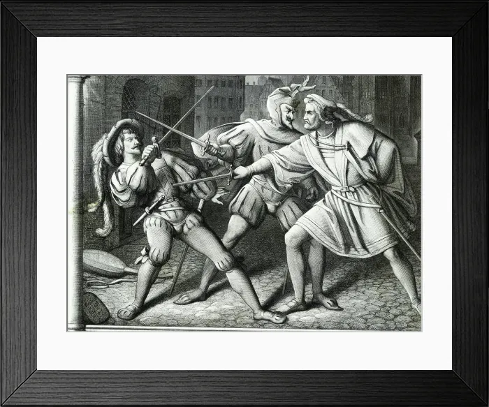Framed Print : A Duel Scene From Goethe Poem Faust