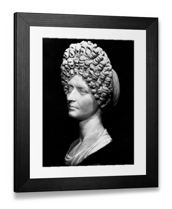 Framed Print : Bust Of A Roman Aristocrat'S Hairstyle Framed Print : Bust Of A Roman Aristocrat'S Hairstyle