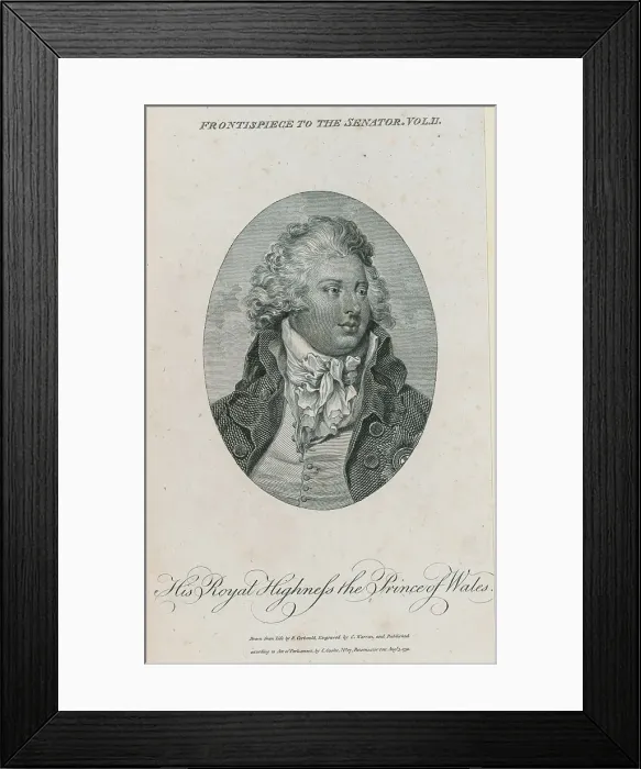 Framed Print : Oval Drawing of George IV as Prince of Wales Framed Print : Oval Drawing of George IV as Prince of Wales