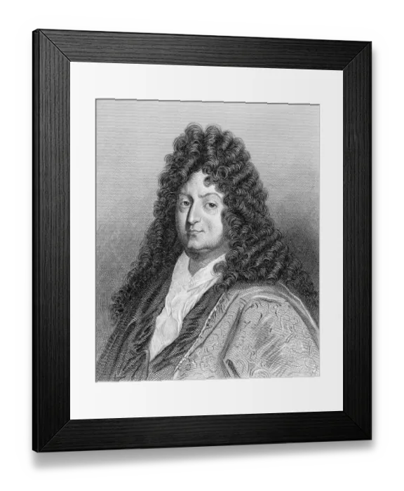Framed Print : Engraved Portrait of Jean Racine Framed Print : Engraved Portrait of Jean Racine