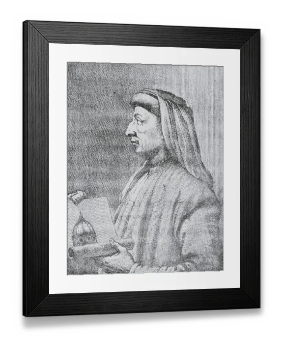 Framed Print : Profile Drawing of Early Architect Fillippo Brunelleschi Framed Print : Profile Drawing of Early Architect Fillippo Brunelleschi