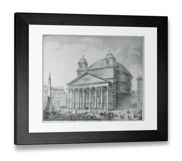 Framed Print : Lithograph of Pantheon of Agrippa Framed Print : Lithograph of Pantheon of Agrippa