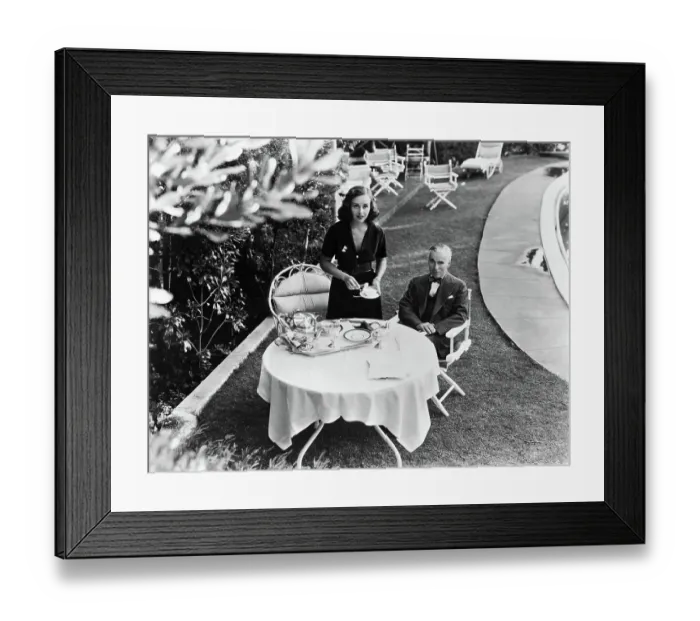 Framed Print : Paulette Goddard and Charlie Chaplin
