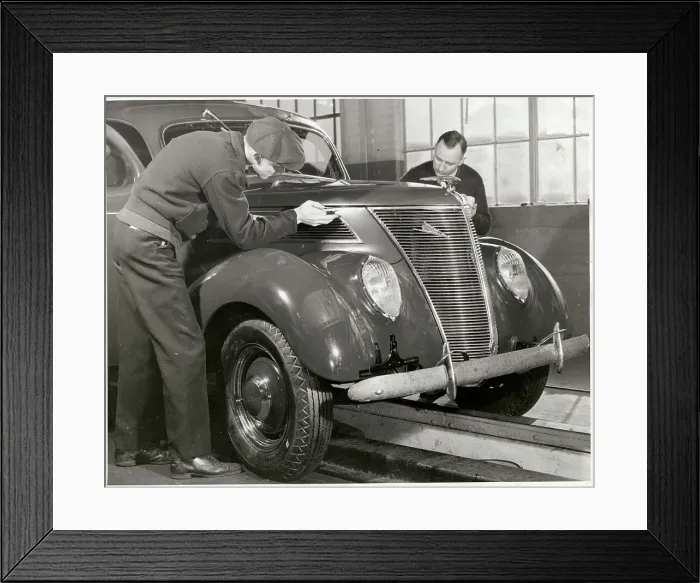 Framed Print : Workers in Ford Plant Framed Print : Workers in Ford Plant