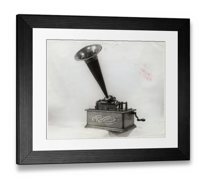 Framed Print : Early Phonograph Invented by Thomas Edison Framed Print : Early Phonograph Invented by Thomas Edison