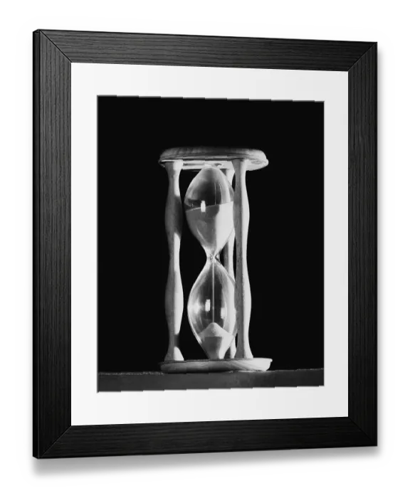 Framed Print : Sand Running Through Hourglass Framed Print : Sand Running Through Hourglass