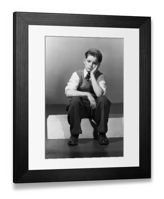 Framed Print : Boy in Dejected Pose Framed Print : Boy in Dejected Pose