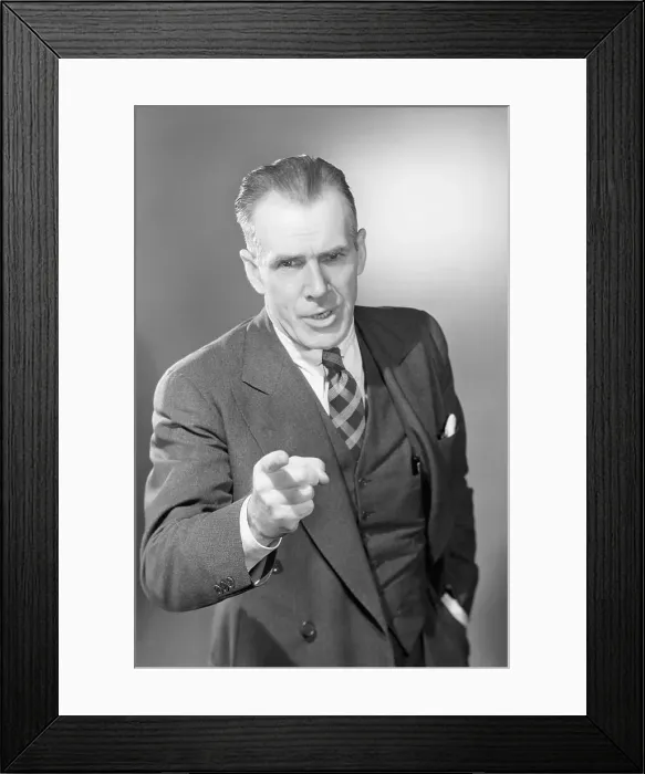 Framed Print : Businessman Pointing Framed Print : Businessman Pointing