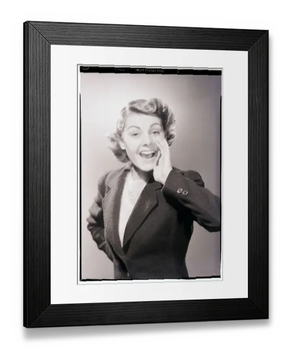 Framed Print : Woman Calling Out Framed Print : Woman Calling Out
