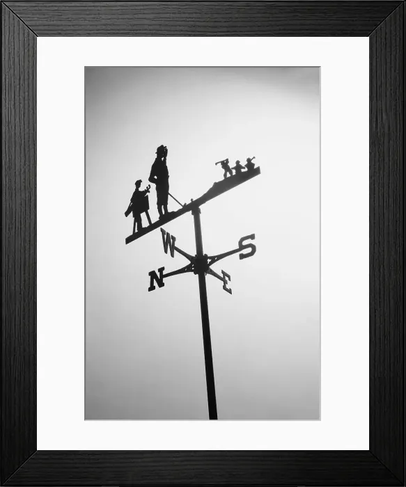 Framed Print : Golfer And Caddy Weather Vane Framed Print : Golfer And Caddy Weather Vane