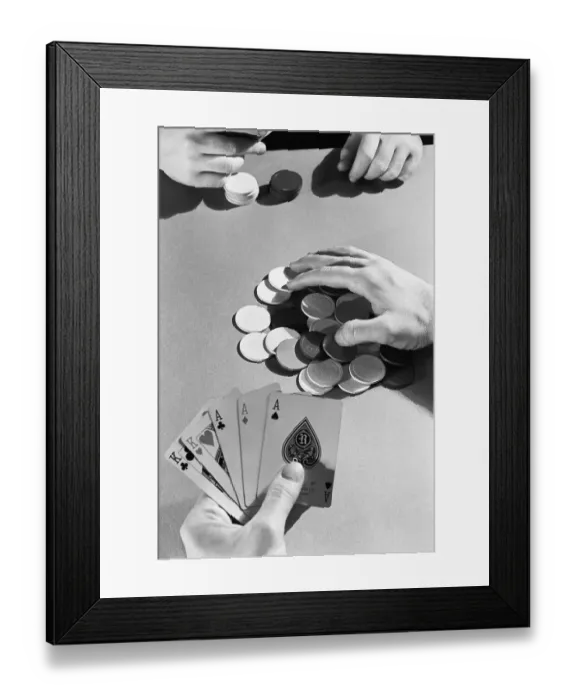 Framed Print : Winning Poker Hand Framed Print : Winning Poker Hand