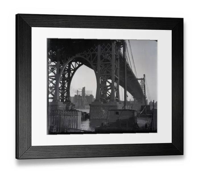 Framed Print : Williamsburg Bridge Spanning East River Framed Print : Williamsburg Bridge Spanning East River