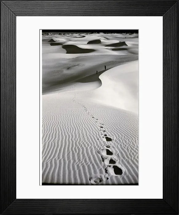Framed Print : Footprints on Desert Dunes Framed Print : Footprints on Desert Dunes
