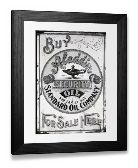 Framed Print : First Sign Advertising Kerosene Framed Print : First Sign Advertising Kerosene