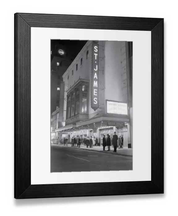 Framed Print : Night View of St. James Theater Framed Print : Night View of St. James Theater