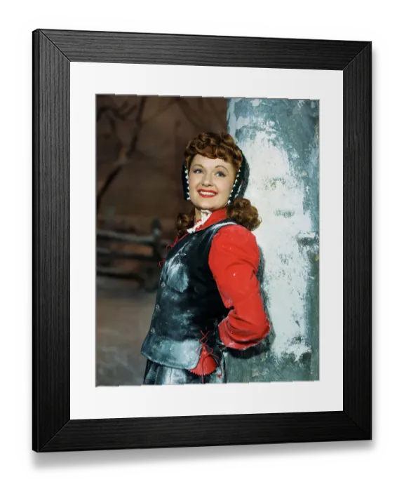 Framed Print : Virginia Dale Leaning Against Tree Smiling Framed Print : Virginia Dale Leaning Against Tree Smiling