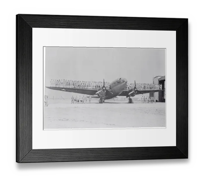 Framed Print : Airmen Standing on Plane Framed Print : Airmen Standing on Plane