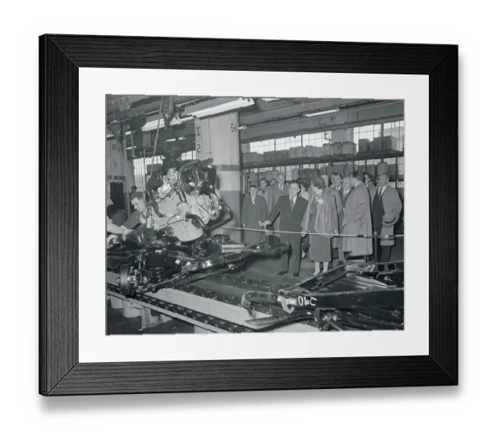 Framed Print : Queen Juliana and Prince Bernhard Touring Ford Plant Framed Print : Queen Juliana and Prince Bernhard Touring Ford Plant
