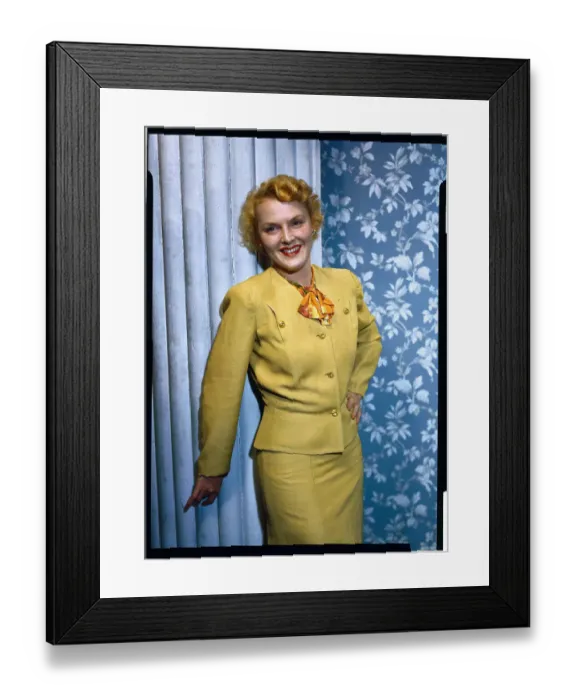 Framed Print : Beverly Roberts Standing Against Wall Framed Print : Beverly Roberts Standing Against Wall