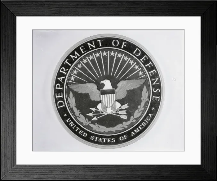 Framed Print : Emblem of United States Department of Defense Framed Print : Emblem of United States Department of Defense