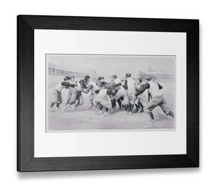 Framed Print : Football Scrimmage Framed Print : Football Scrimmage