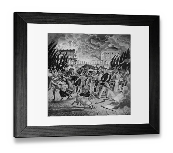 Framed Print : British Burning the White House