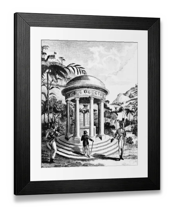 Framed Print : Gentleman Admiring the Haitian Temple Framed Print : Gentleman Admiring the Haitian Temple