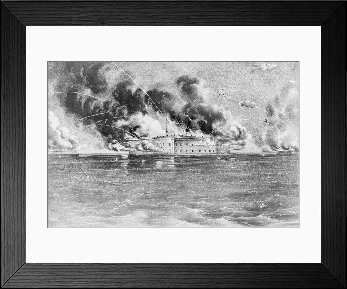 Framed Print : Bombing of Fort Sumter Framed Print : Bombing of Fort Sumter