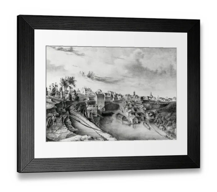 Framed Print : Erie Canal Barge Departing Framed Print : Erie Canal Barge Departing