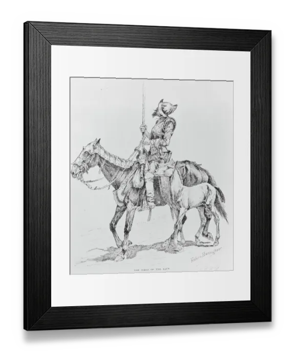 Framed Print : Conquistador Atop Horse