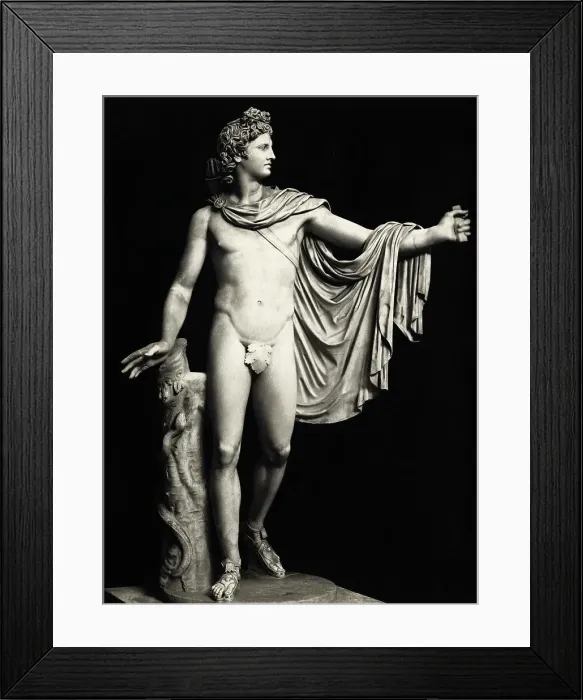 Framed Print : Roman Copy of Apollo Belvedere by Leochares Framed Print : Roman Copy of Apollo Belvedere by Leochares