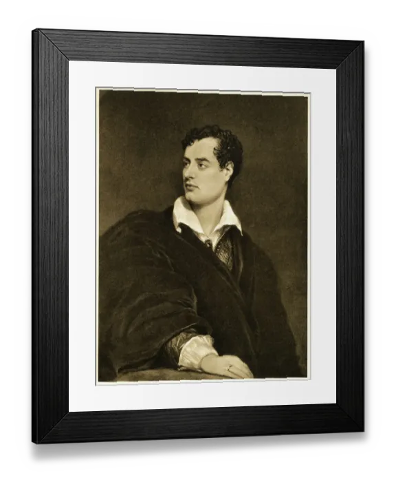 Framed Print : Portrait of English Poet Lord Byron Framed Print : Portrait of English Poet Lord Byron