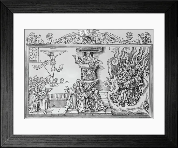 Framed Print : Martin Luther Preaching Framed Print : Martin Luther Preaching