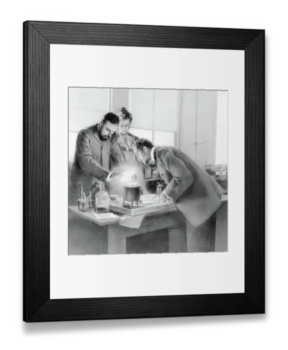 Framed Print : Madame Curie and Others Experimenting with Radium Framed Print : Madame Curie and Others Experimenting with Radium