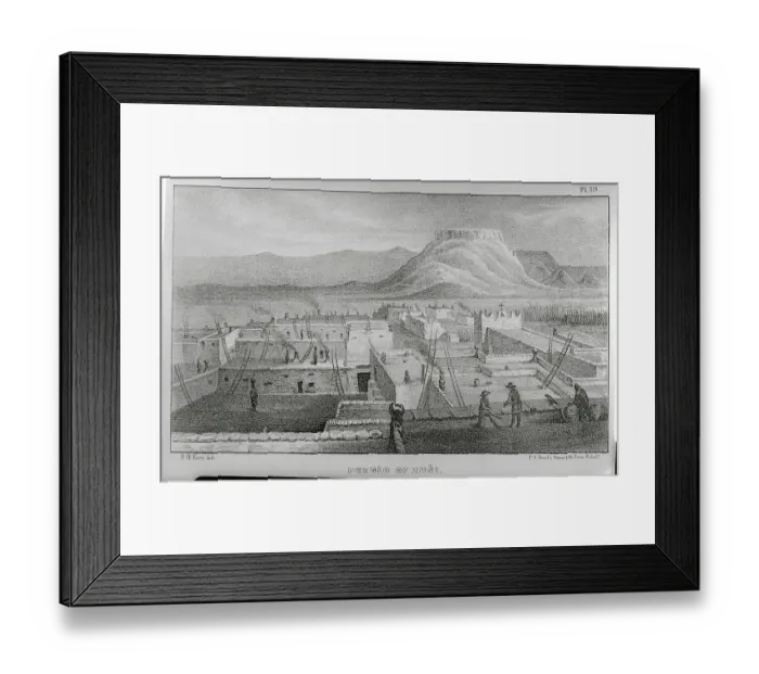 Framed Print : Settlement of Zuni Tribe of Native Americans Framed Print : Settlement of Zuni Tribe of Native Americans