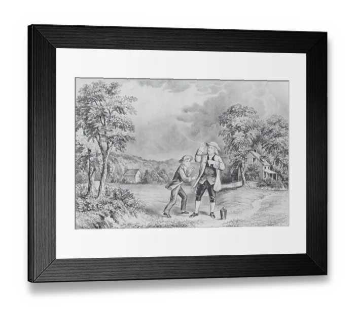 Framed Print : Ben Franklin Flying Kite Framed Print : Ben Franklin Flying Kite