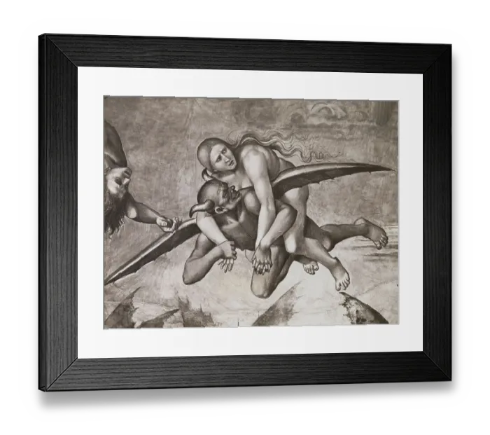 Framed Print : Devil Carrying Woman to Hell Framed Print : Devil Carrying Woman to Hell