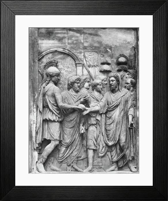 Framed Print : Sculpture of Claudius and Company Framed Print : Sculpture of Claudius and Company