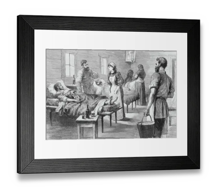Framed Print : Doctors and Nurses Attending to Patients Framed Print : Doctors and Nurses Attending to Patients